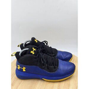Under Armour Boys Lockdown 4 Basketball Sneaker 3022123-400 Blue Youth Size 6Y